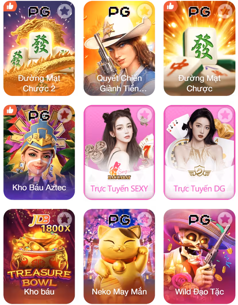 Sảnh game nổi bật tại 990K8